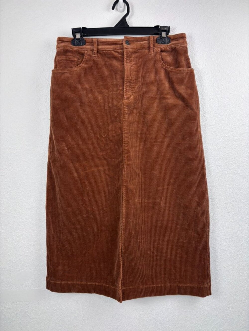 Loft women's 6 brown corduroy midi maxi skirt a-line fall casual Y2K modest